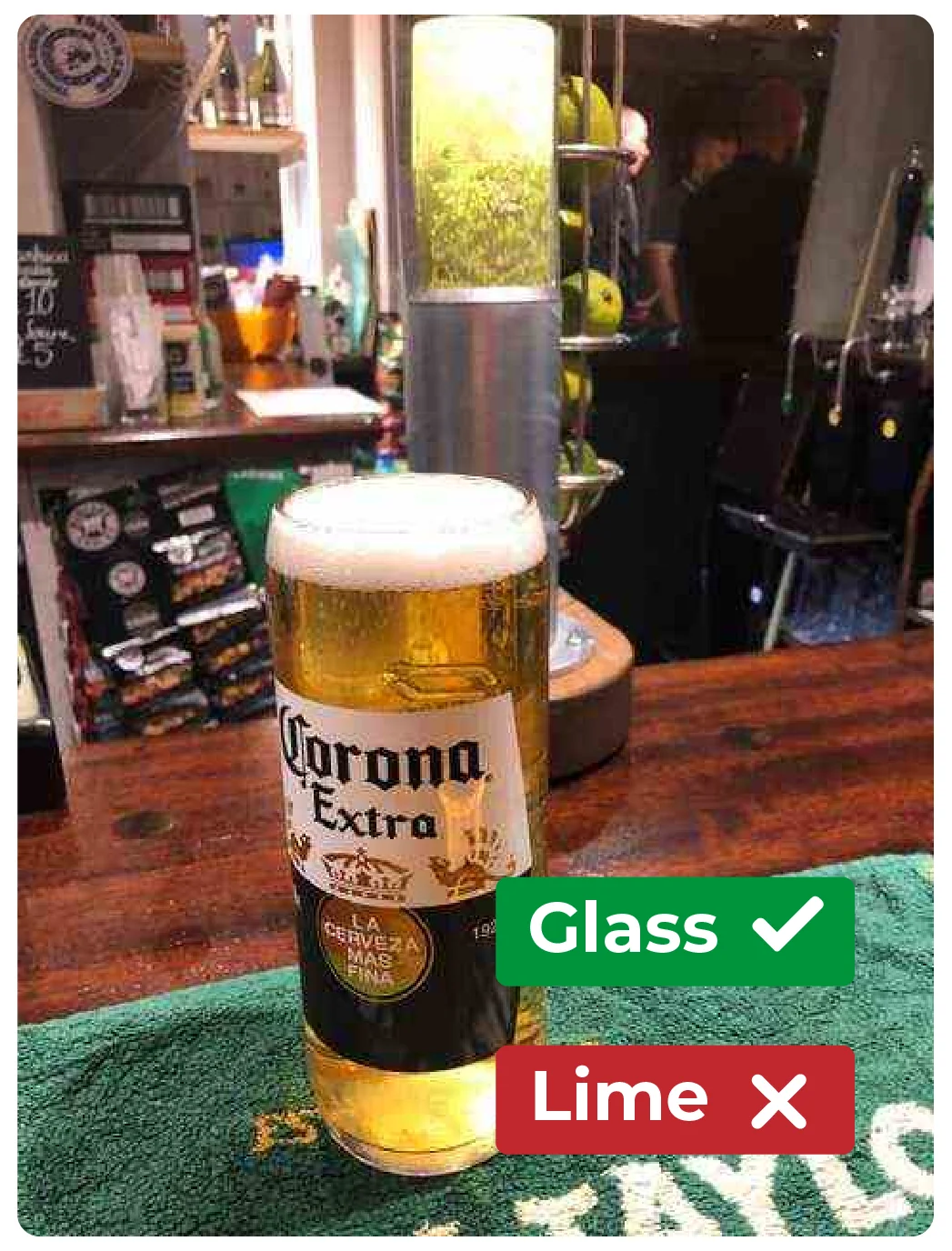 Corona beer perfect serve compliance check, photo 1